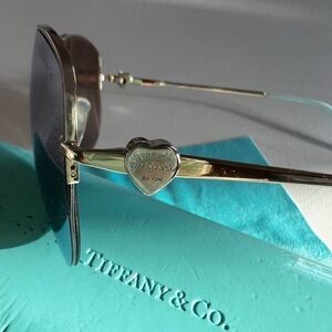 Tiffany & Co. Gold and Black Sunglasses